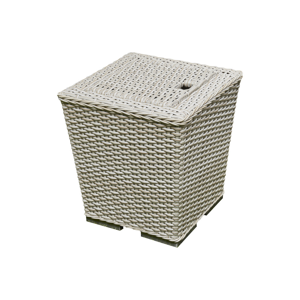 Malibu Corner Rising Firepit Dining Set 