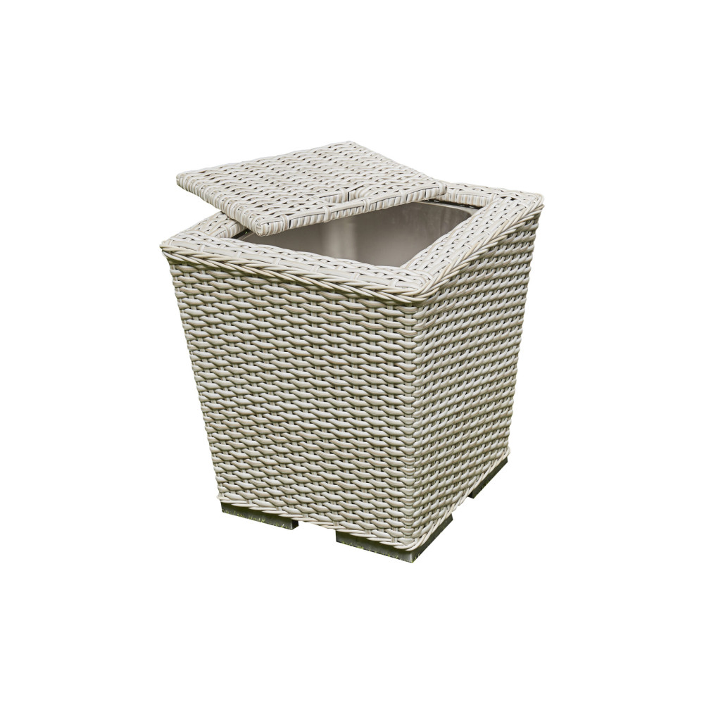 Malibu Corner Rising Firepit Dining Set 