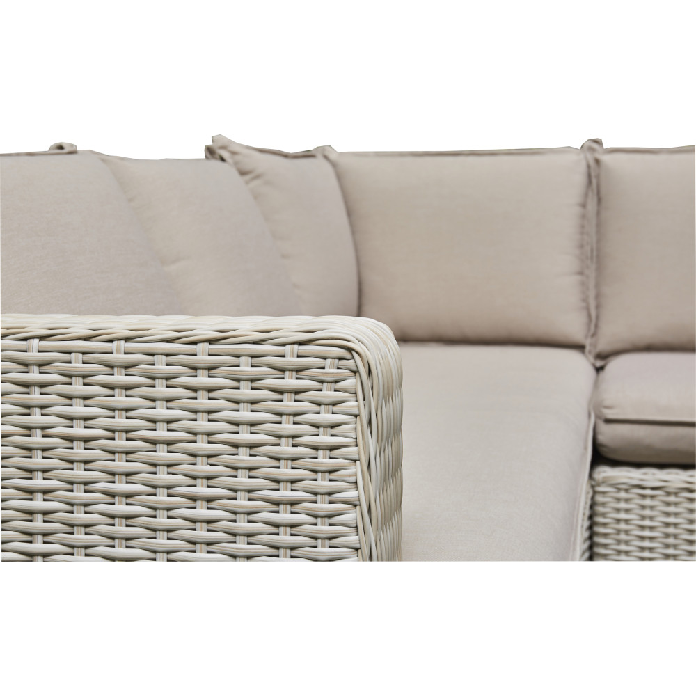 Malibu Corner Rising Firepit Dining Set 