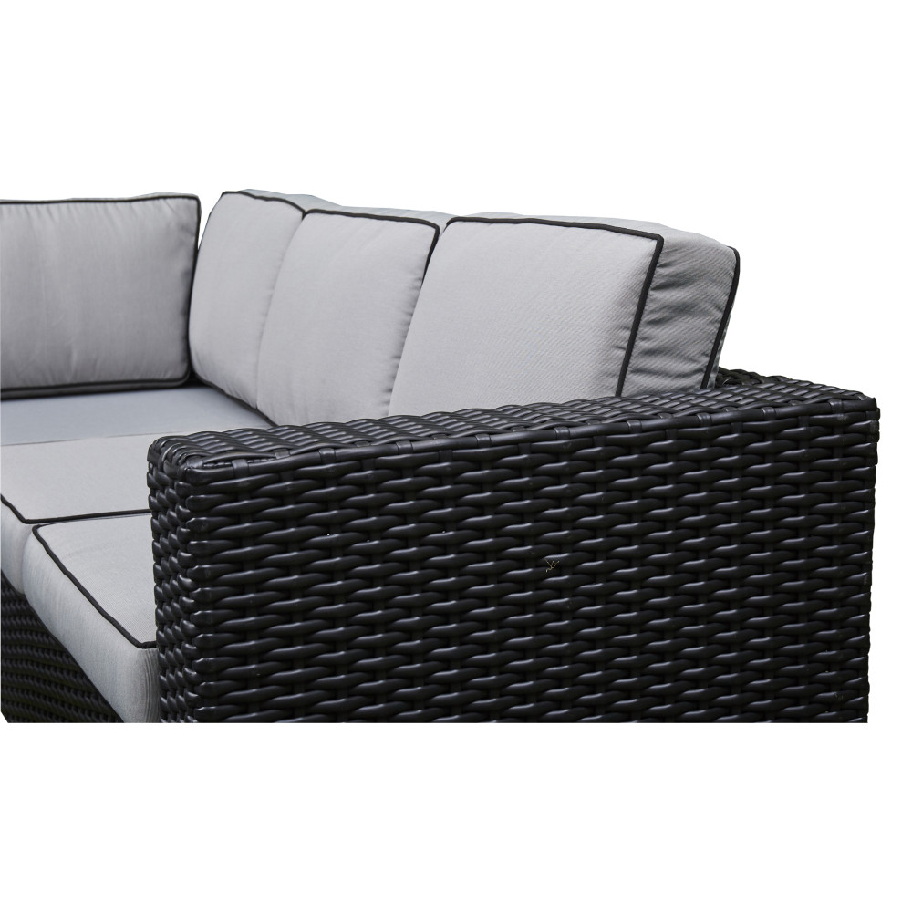 Manhattan Corner Rising Firepit Dining Set 