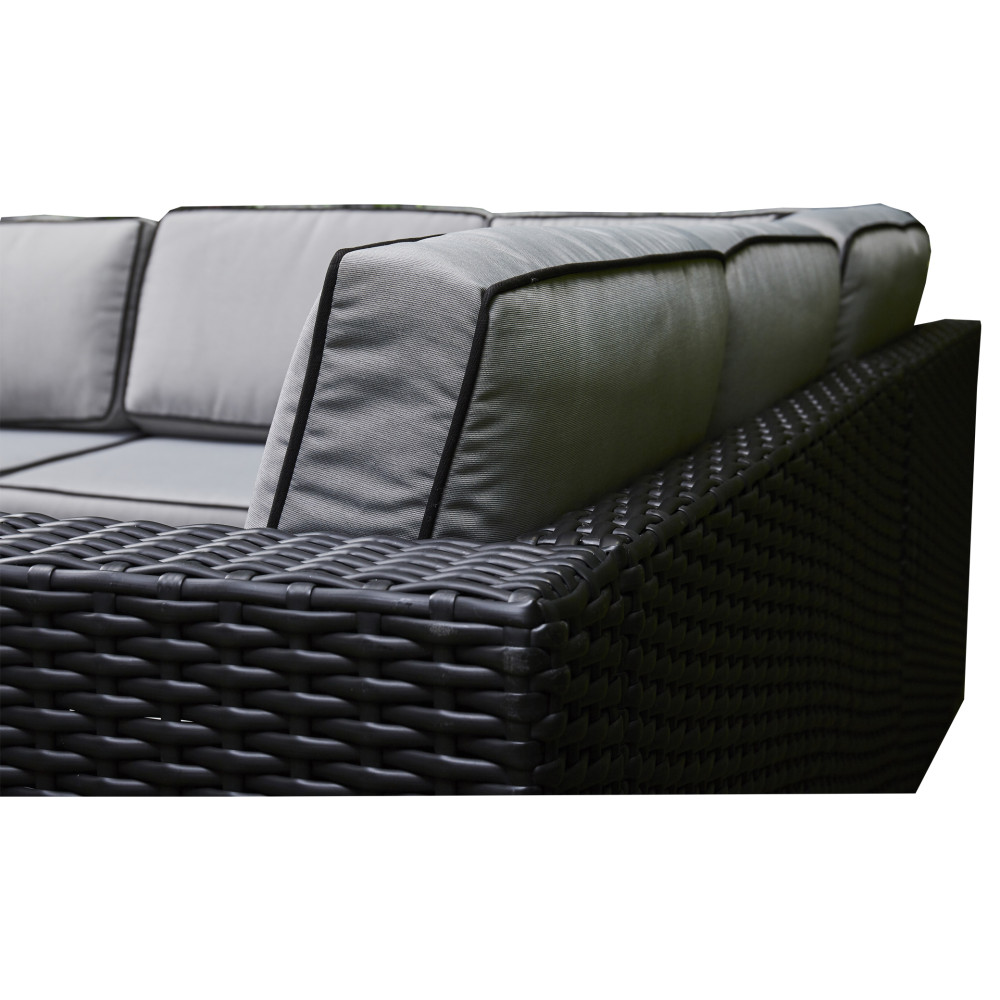 Manhattan Corner Rising Firepit Dining Set 