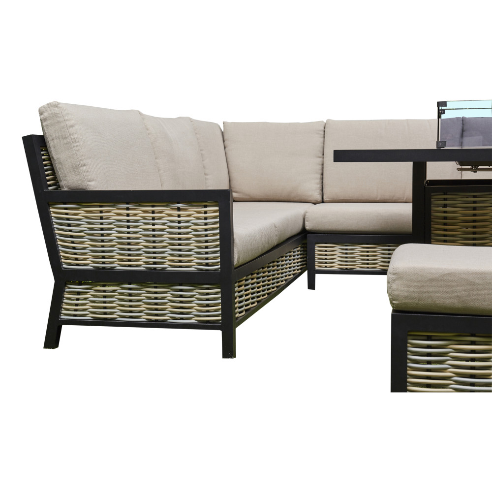 Edwardian Beige  Firepit Dining Set  