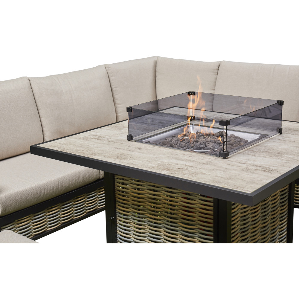 Edwardian Beige  Firepit Dining Set  