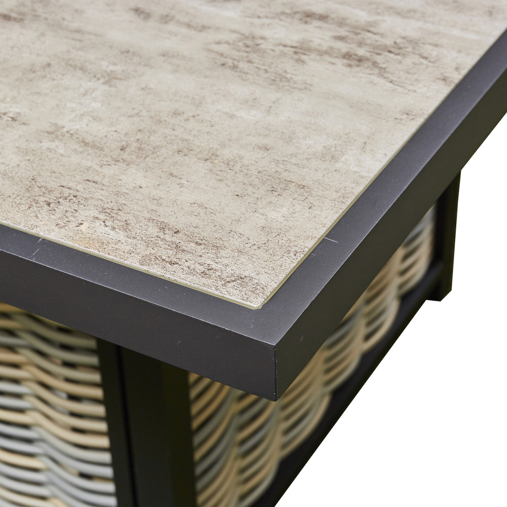 Edwardian Beige  Firepit Dining Set  