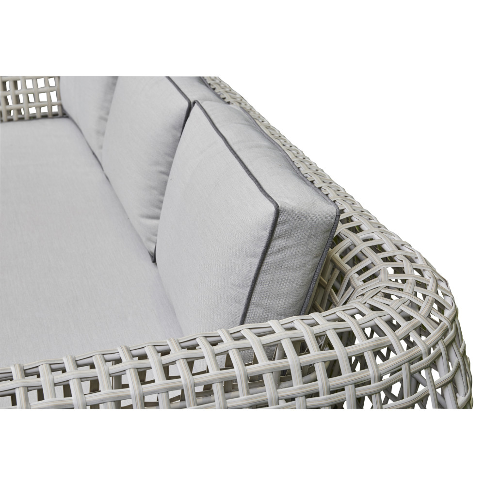 The Zen Grey Rattan Corner Sofa Set 