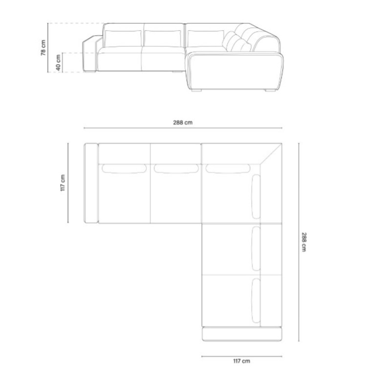 The Zeus Five Seater Corner Sofa 