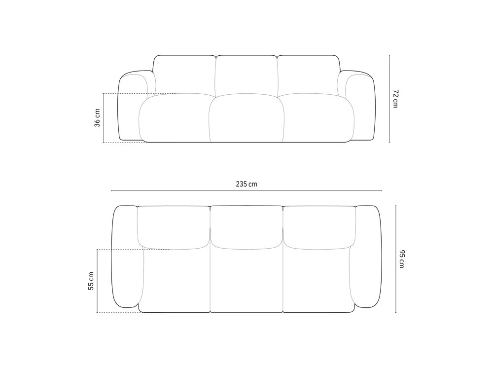 The Nova Three Seater Sofa 