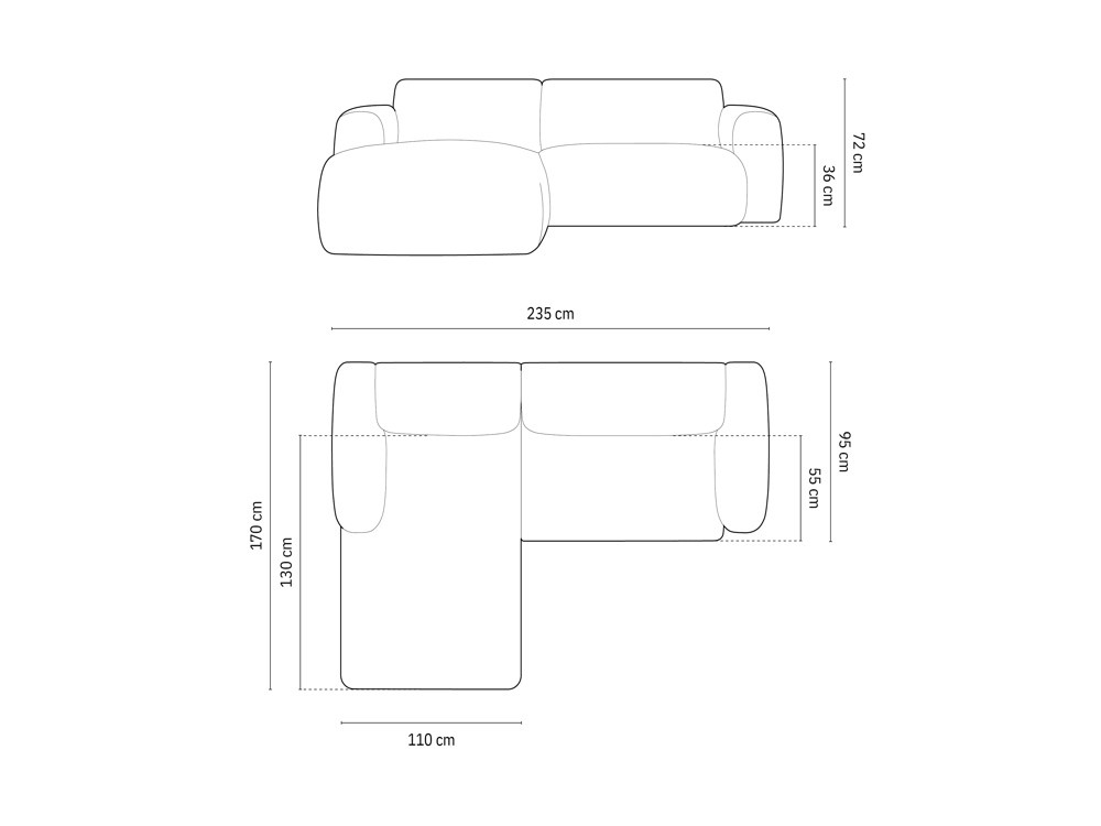 The Nova Four Seater Corner Sofa  ( 2 Modules)
