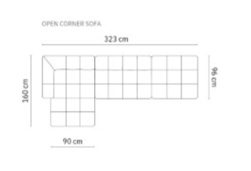 The Martini Corner Open End Sofa 