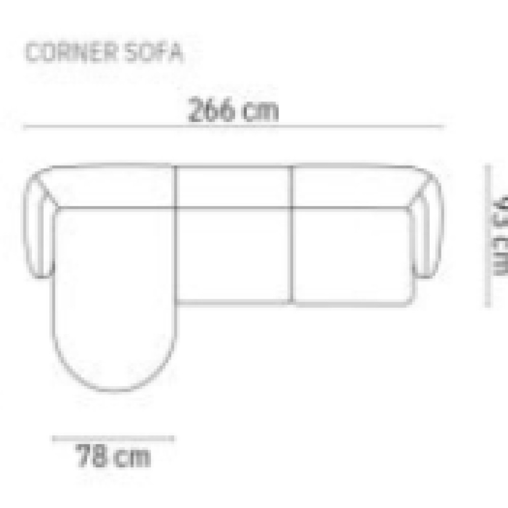 The Lusso Chaise Corner Sofa 