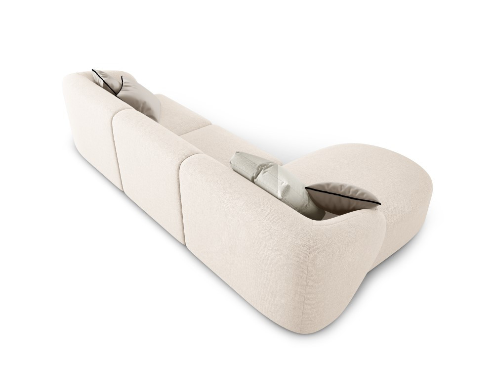 The Lusso Four Seater Open End Chaise Corner Sofa  