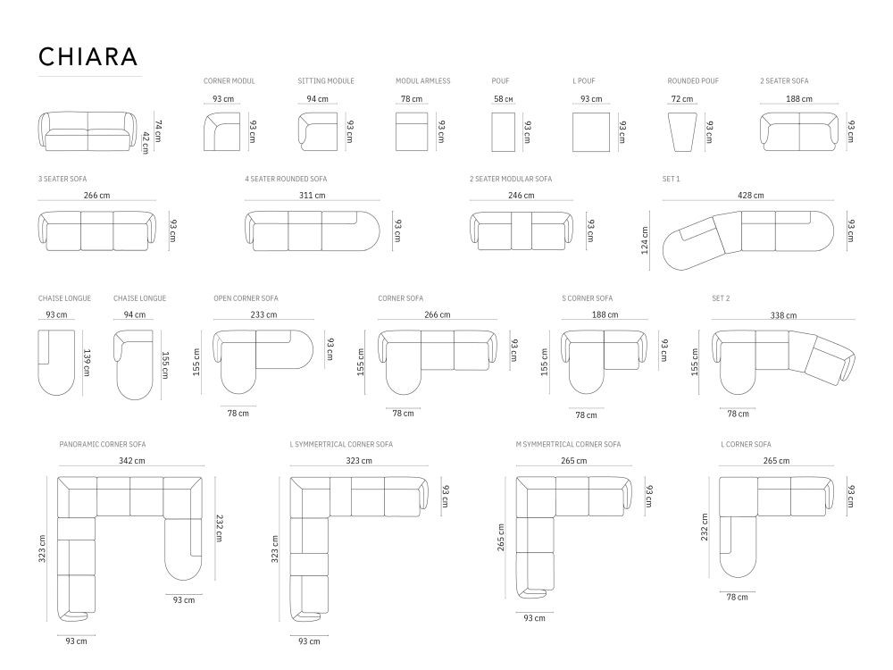 The Lusso Armless Section