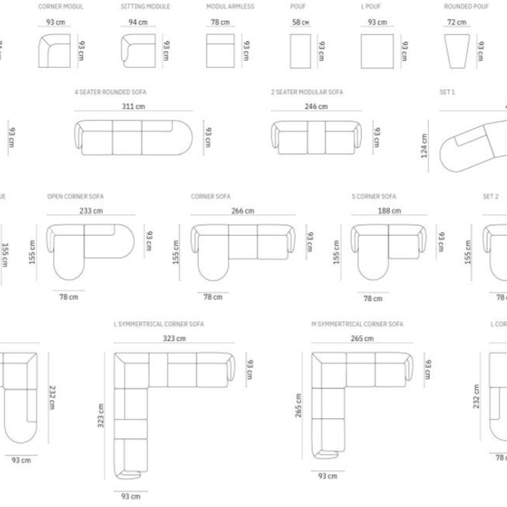 The Lusso Sitting Corner Module 