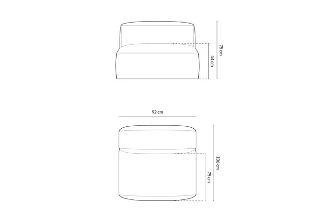 The Mayfair Armless Section 