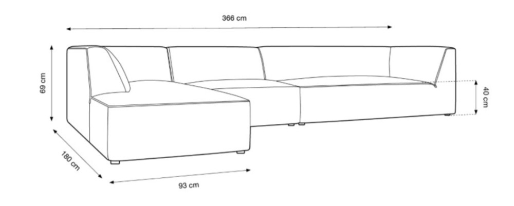 The Oslo Corner Five Seater Sofa 