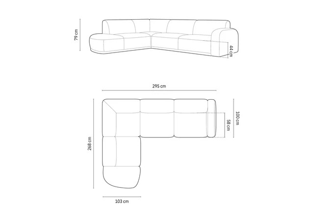 The Milan Open End Chaise Corner Sofa 