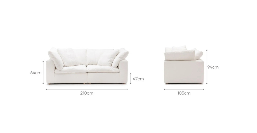 The Feather Cloud Two Seater Sofa 