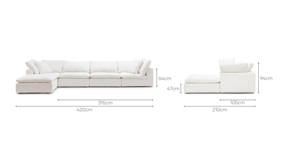 The Feather Cloud XL Corner Sofa 