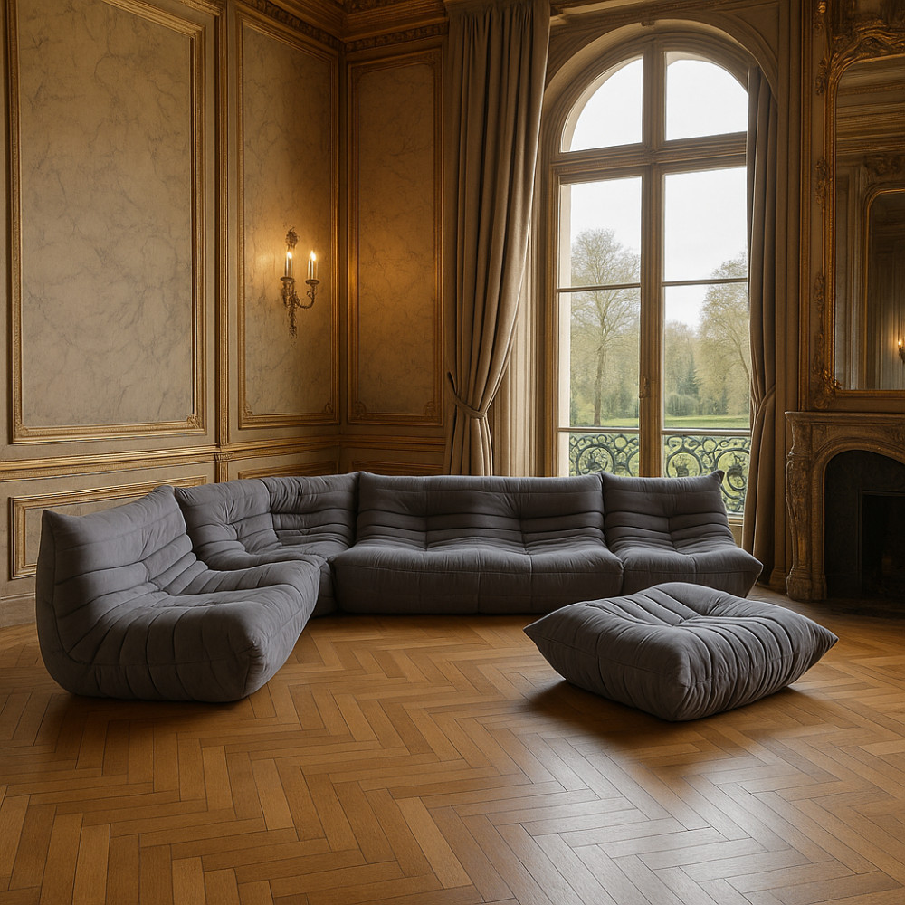 Grace Corner Set & Pouffe 